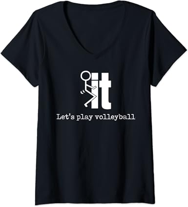 Amazon.com: Womens Let's Play Volleyball - Funny Volleyball Player